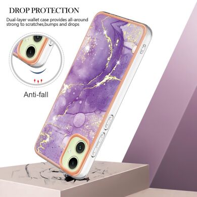 Защитный чехол Deexe Marble Style для Samsung Galaxy A05 (A055) - Rose Gold