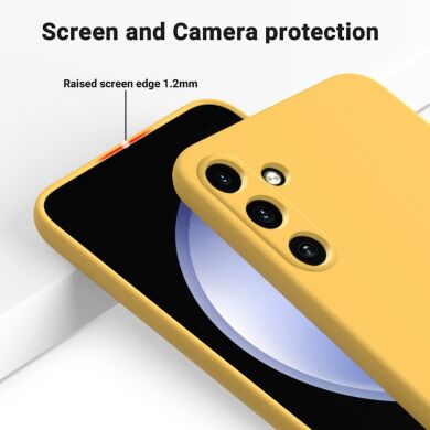 Защитный чехол Deexe Silicone Case для Samsung Galaxy M35 (M356) - Yellow