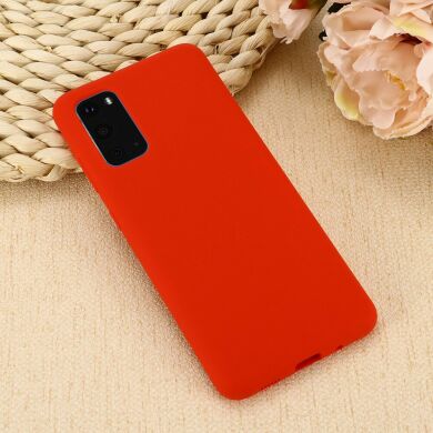 Защитный чехол Deexe Silicone Case для Samsung Galaxy S20 (G980) - Red