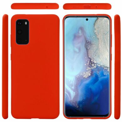 Захисний чохол Deexe Silicone Case для Samsung Galaxy S20 (G980) - Red