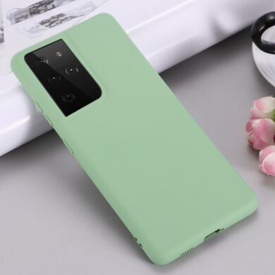 Защитный чехол Deexe Silicone Case для Samsung Galaxy S21 Ultra - Green