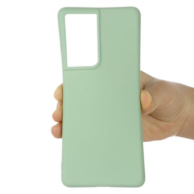 Защитный чехол Deexe Silicone Case для Samsung Galaxy S21 Ultra - Green