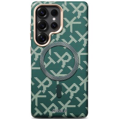 Захисний чохол ESEBLE Letter Pattern Magnetic для Samsung Galaxy S26 Ultra (S948) - Green
