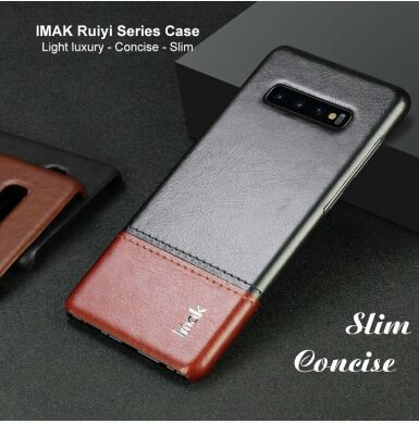 Защитный чехол IMAK Leather Series для Samsung Galaxy S10 Plus (G975) - Black