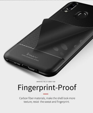 Защитный чехол IPAKY Carbon Fiber для Samsung Galaxy M20 (M205) - Red