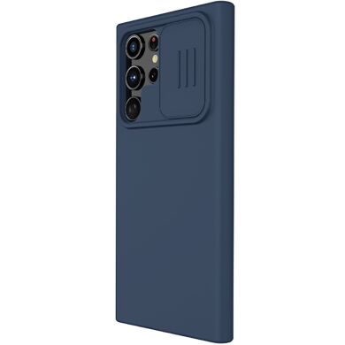 Защитный чехол NILLKIN CamShield Silky Silicone Case для Samsung Galaxy S22 Ultra - Blue