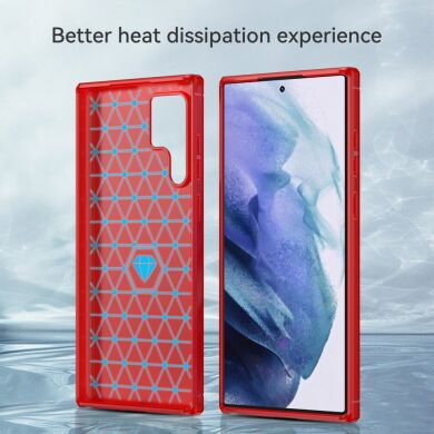 Защитный чехол UniCase Carbon для Samsung Galaxy S23 Ultra - Red