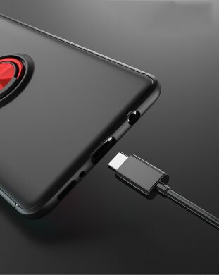Захисний чохол UniCase Magnetic Ring для Samsung Galaxy A51 (А515) - Black / Red