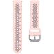 Ремінець Deexe Hollow Blossom для годинників з шириною кріплення 20 мм - Pink / Wine Red