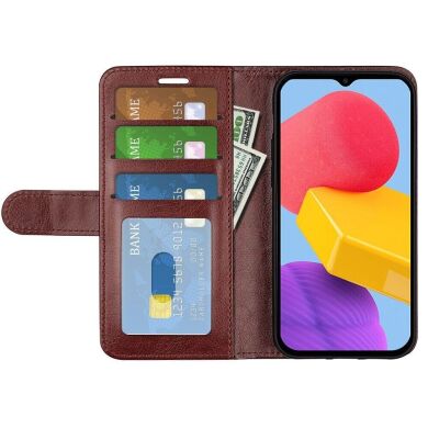 Чехол-книжка Deexe Wallet Style для Samsung Galaxy M13 (M135) - Brown