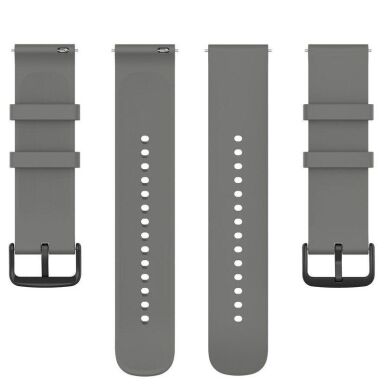 Ремешок Deexe Silicone Band для часов с шириной крепления 20мм - Dark Grey