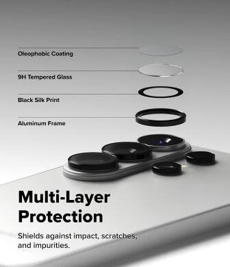 Комплект захисних стекол Ringke Camera Lens Frame Glass для Samsung Galaxy S26 Ultra (S948) 8800328814943 - Black