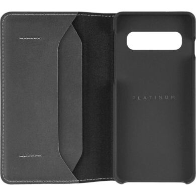 Защитный чехол Platinum Leather Wallet для Samsung Galaxy S10 (G973) - Black