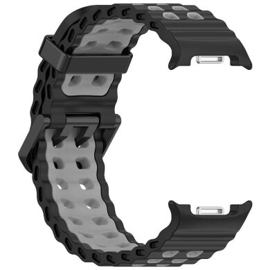 Ремешок Deexe Ocean Strap для Samsung Galaxy Watch 8 (40/44mm) / 8 Classic - Black / Grey