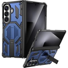 Защитный чехол Deexe Tank Stand для Samsung Galaxy Fold 8 Ultra / Fold 7 - Blue
