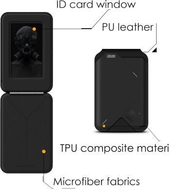 Кардхолдер AULUMU G02 Magnetic Flip Wallet & Stand - Black
