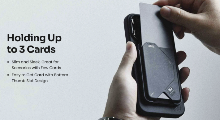 Кардхолдер AULUMU G02 Magnetic Flip Wallet & Stand - Black