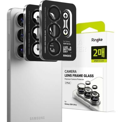 Комплект захисних стекол Ringke Camera Lens Frame Glass для Samsung Galaxy S26 Ultra (S948) 8800328814943 - Black