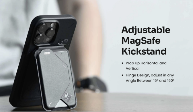 Кардхолдер AULUMU G02 Magnetic Flip Wallet & Stand - Black