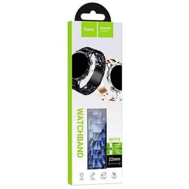 Ремешок Hoco WH19 для часов с шириной крепления 22мм - Ink Blue