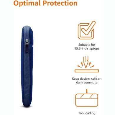 Универсальный чехол Amazon Basics Sleeve для ноутбука диагональю 15.6 дюймов (B01EFMIL4U) - Blue