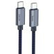 Кабель Hoco U134 Primero 240W Type-C to Type-C (5A, 1.8m) - Blue. Фото 1 из 6