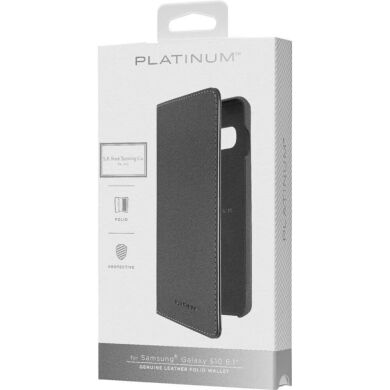 Защитный чехол Platinum Leather Wallet для Samsung Galaxy S10 (G973) - Black