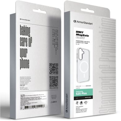 Захисний чохол ArmorStandart Unit MagSafe для Samsung Galaxy S25 Plus (S936) - Matte Clear Silver