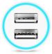 Автомобильное зарядное устройство HOCO UC204 2.4A Dual USB - White. Фото 4 из 5