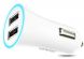 Автомобильное зарядное устройство HOCO UC204 2.4A Dual USB - White. Фото 2 из 5
