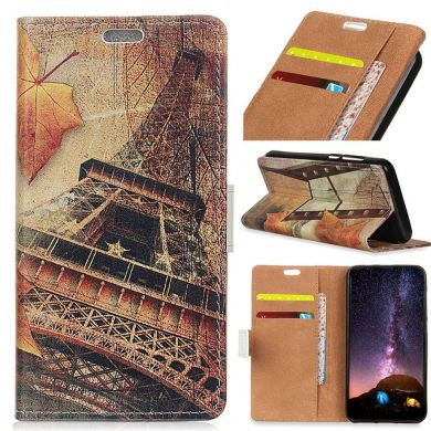 Чохол Deexe Life Style Wallet для Samsung Galaxy J2 Core (J260), Eiffel Tower and Maple Leaves