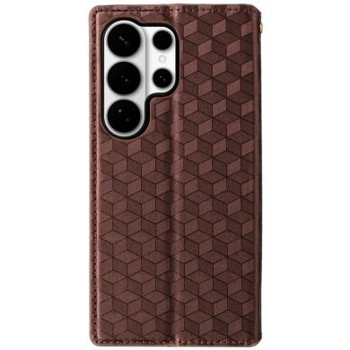 Чохол Deexe Rhombus Book для Samsung Galaxy S26 Ultra - Brown