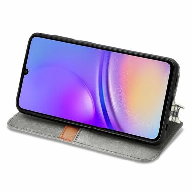 Чехол Deexe Rhombus Wallet для Samsung Galaxy A06 (A065) - Grey