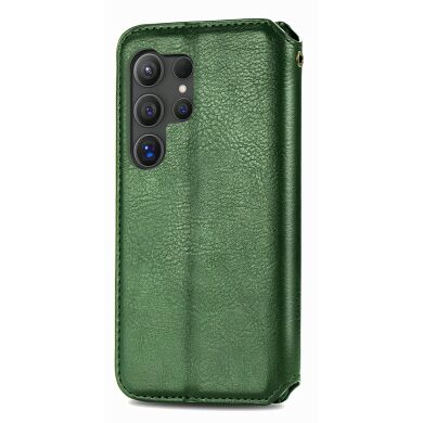 Чехол Deexe Rhombus Wallet для Samsung Galaxy S26 Ultra (S948) - Green