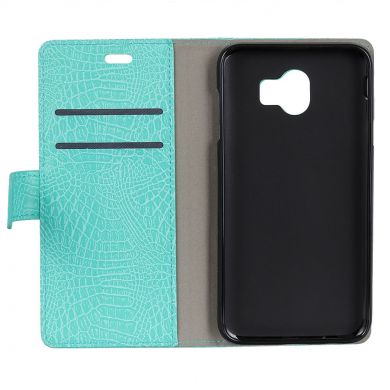 Чехол для Deexe Crocodile Style для Samsung Galaxy J4 2018 (J400) - Turquoise