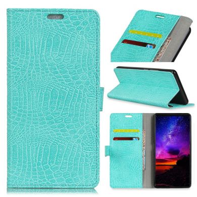 Чехол для Deexe Crocodile Style для Samsung Galaxy J4 2018 (J400) - Turquoise