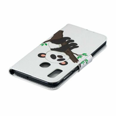 Чехол-книжка Deexe Color Wallet для Samsung Galaxy A30 (A305) / A20 (A205) - Panda Climbing Tree