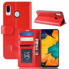 Чехол-книжка Deexe Wallet Style для Samsung Galaxy A30 (A305) - Red