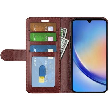 Чехол-книжка Deexe Wallet Style для Samsung Galaxy A34 (A346) - Brown