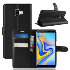 Чехол-книжка Deexe Wallet Style для Samsung Galaxy J6+ (J610) - Black
