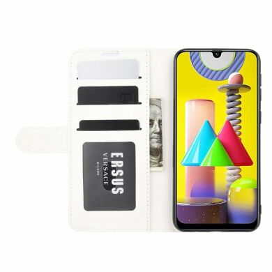 Чехол-книжка Deexe Wallet Style для Samsung Galaxy M31 (M315) - White