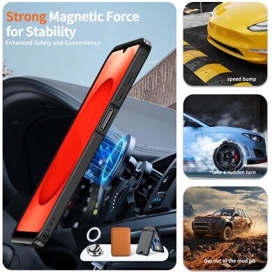 Чохол з кільцем-підставкою Reframe Grip MagSafe для Samsung Galaxy A26 (A266) - Black