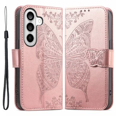 Чехол UniCase Butterfly Pattern для Samsung Galaxy A57 (A576) - Rose Gold