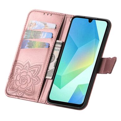 Чехол UniCase Butterfly Pattern для Samsung Galaxy A57 (A576) - Rose Gold