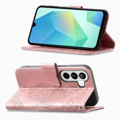 Чехол UniCase Butterfly Pattern для Samsung Galaxy A57 (A576) - Rose Gold