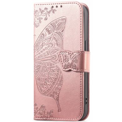Чехол UniCase Butterfly Pattern для Samsung Galaxy A57 (A576) - Rose Gold