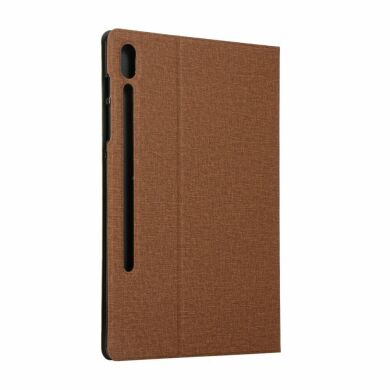 Чохол UniCase Texture Stand для Samsung Galaxy Tab S7 (T870/875) / S8 (T700/706) - Coffee
