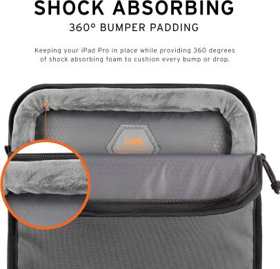 Чехол URBAN ARMOR GEAR Shock Sleeve Lite для планшетів и ноутбуков діагоналлю до 11 дюймів - Gray