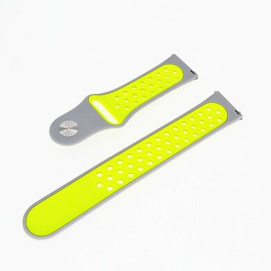 Ремешок Deexe Dot Color для Samsung Watch Active / Active 2 40mm / Active 2 44mm - Grey / Yellow