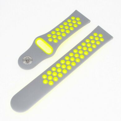 Ремешок Deexe Dot Color для Samsung Watch Active / Active 2 40mm / Active 2 44mm - Grey / Yellow